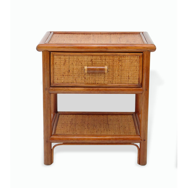 Bay Isle Home Pompano Rattan/Wicker Nightstand Wayfair